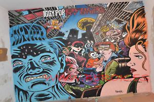 Mural Iggy Pop Brick By Brick 300x100000